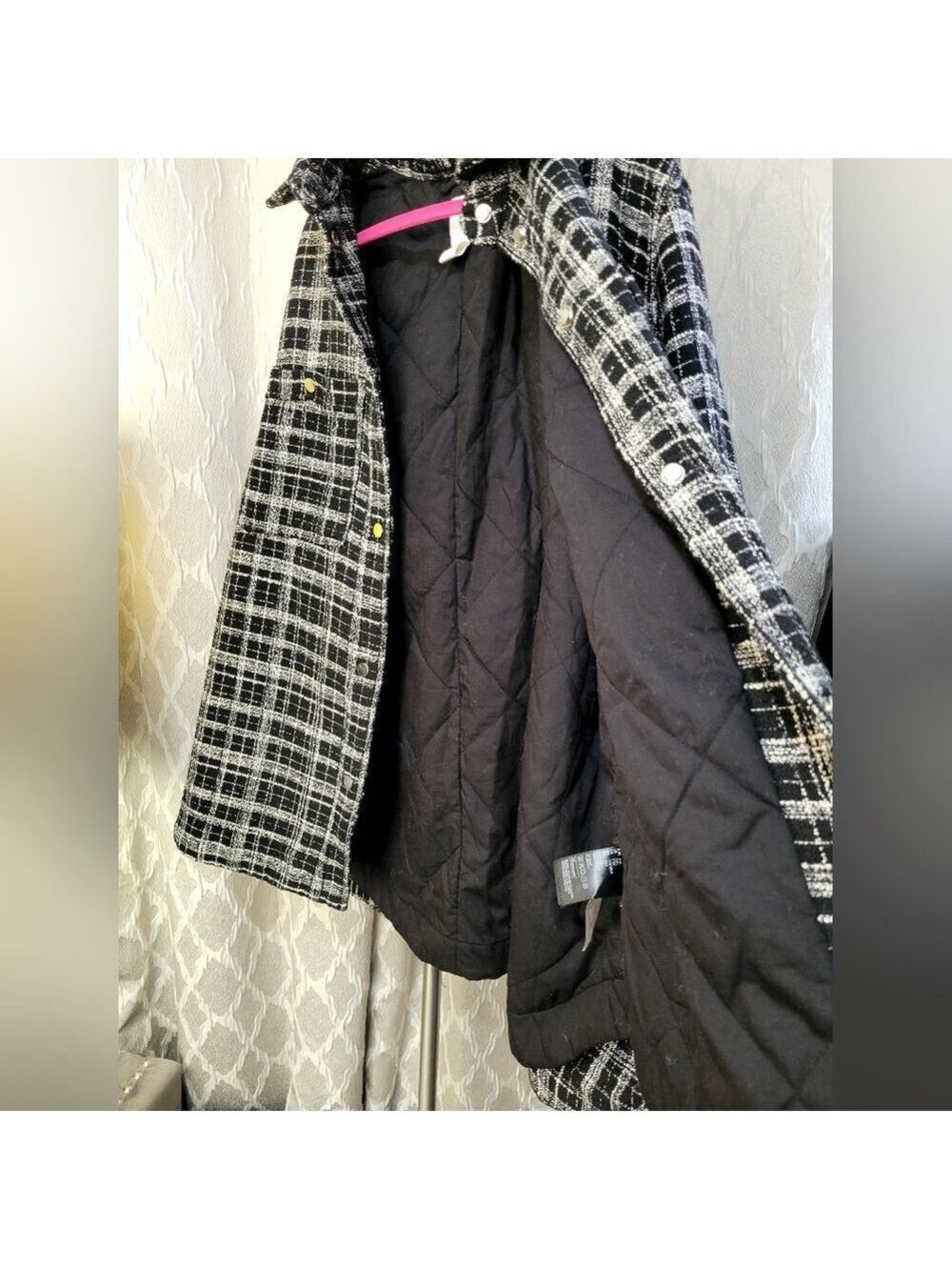H&M | Black Checked Jacquard Weave Jacket - Picture 12 of 14